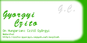 gyorgyi czito business card